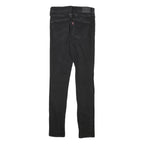 LEVI'S Womens Slim Black Skinny Denim Medium Wash W25 L29 Cotton Blend Zip Jeans