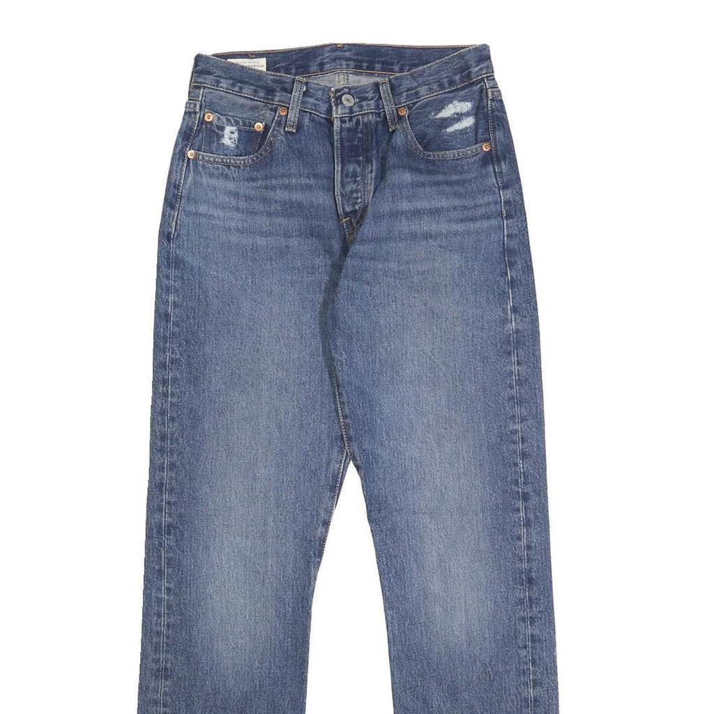 LEVI'S 501 Big E Womens Blue Regular Straight Denim Medium W26 L30 Classic