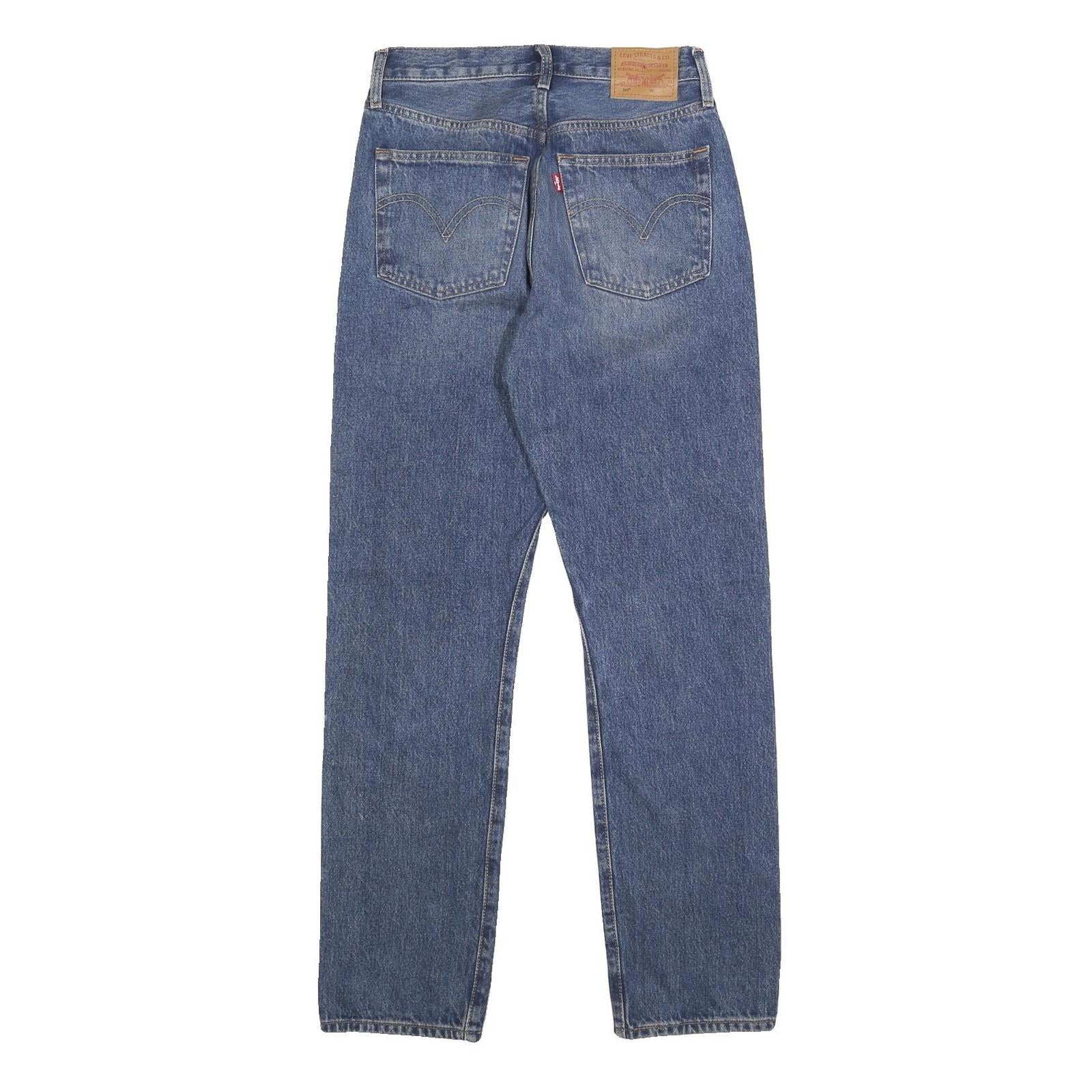LEVI'S 501 Big E Womens Blue Regular Straight Denim Medium W26 L30 Classic