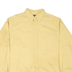 ROUNDTREE AND YORKE Mens Yellow Shirt L Button-Down Cotton Blend Long Sleeve