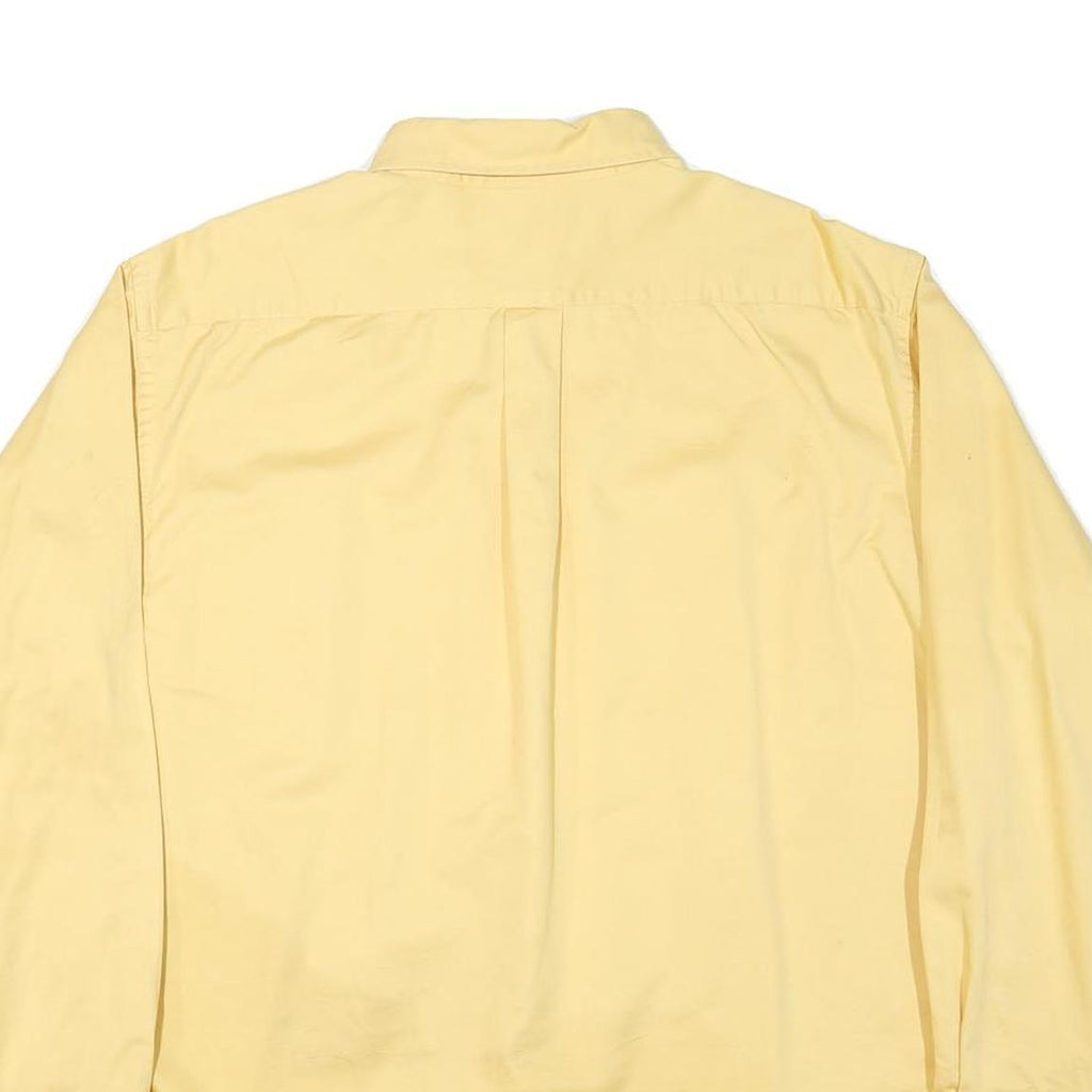 ROUNDTREE AND YORKE Mens Yellow Shirt L Button-Down Cotton Blend Long Sleeve