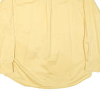 ROUNDTREE AND YORKE Mens Yellow Shirt L Button-Down Cotton Blend Long Sleeve