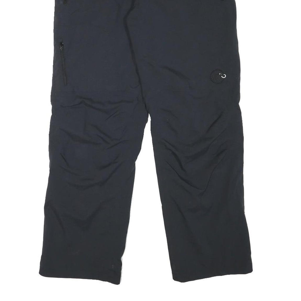 MAMMUT Womens Black Polyester Blend Relaxed Straight Lined Trousers W33 L31 Zip