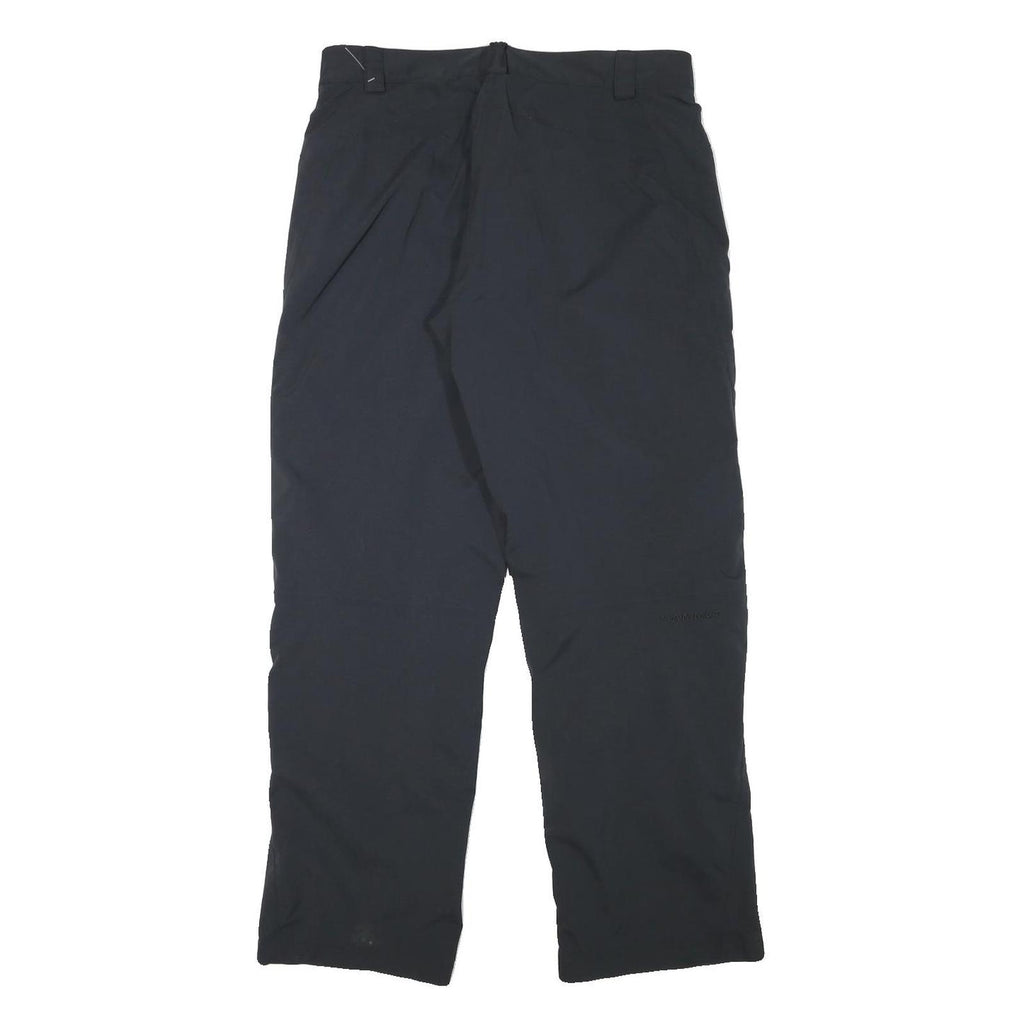 MAMMUT Womens Black Polyester Blend Relaxed Straight Lined Trousers W33 L31 Zip