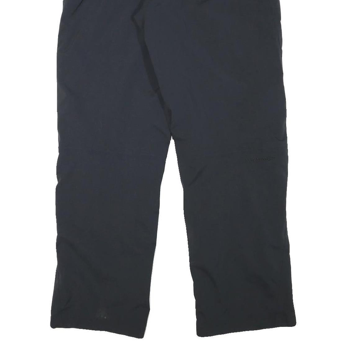 MAMMUT Womens Black Polyester Blend Relaxed Straight Lined Trousers W33 L31 Zip