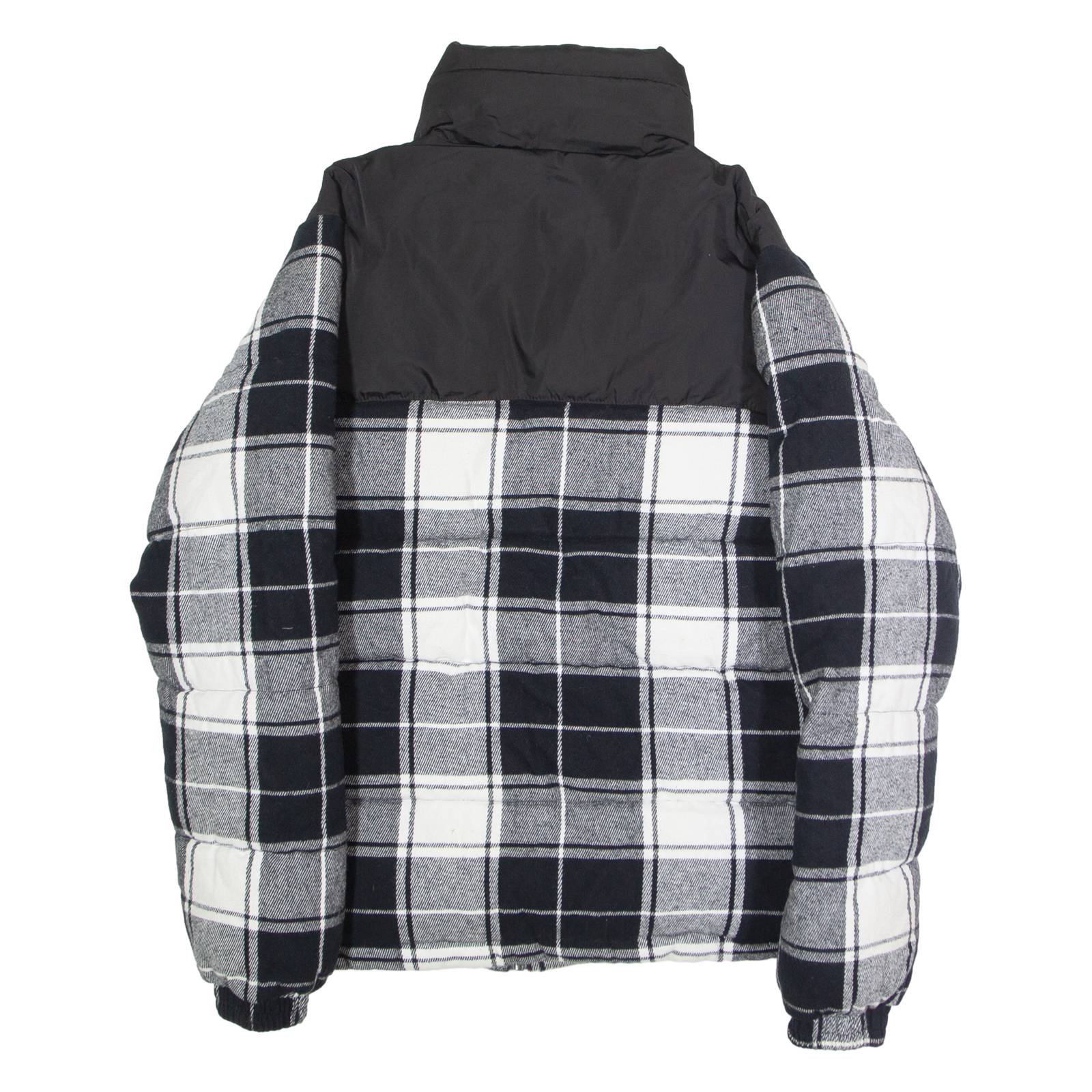 KARL KANI Mens Puffer Jacket Black Flannel Check XS