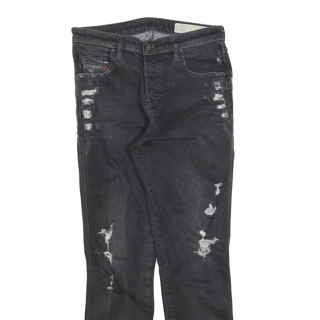 DIESEL Womens Jeans Black Slim Skinny Denim Medium W29 L29 Distressed