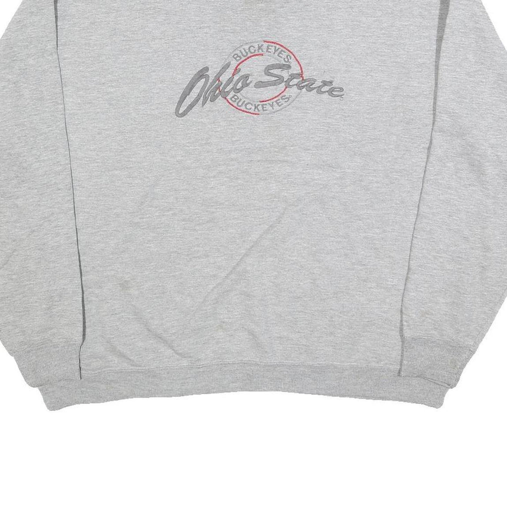 B WEAR Mens Grey XL Ohio State Crew Neck Cotton Blend Sweatshirt