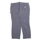 CARHARTT Womens Cotton Regular Blue Workwear Trousers W36 L28 Utility Zip