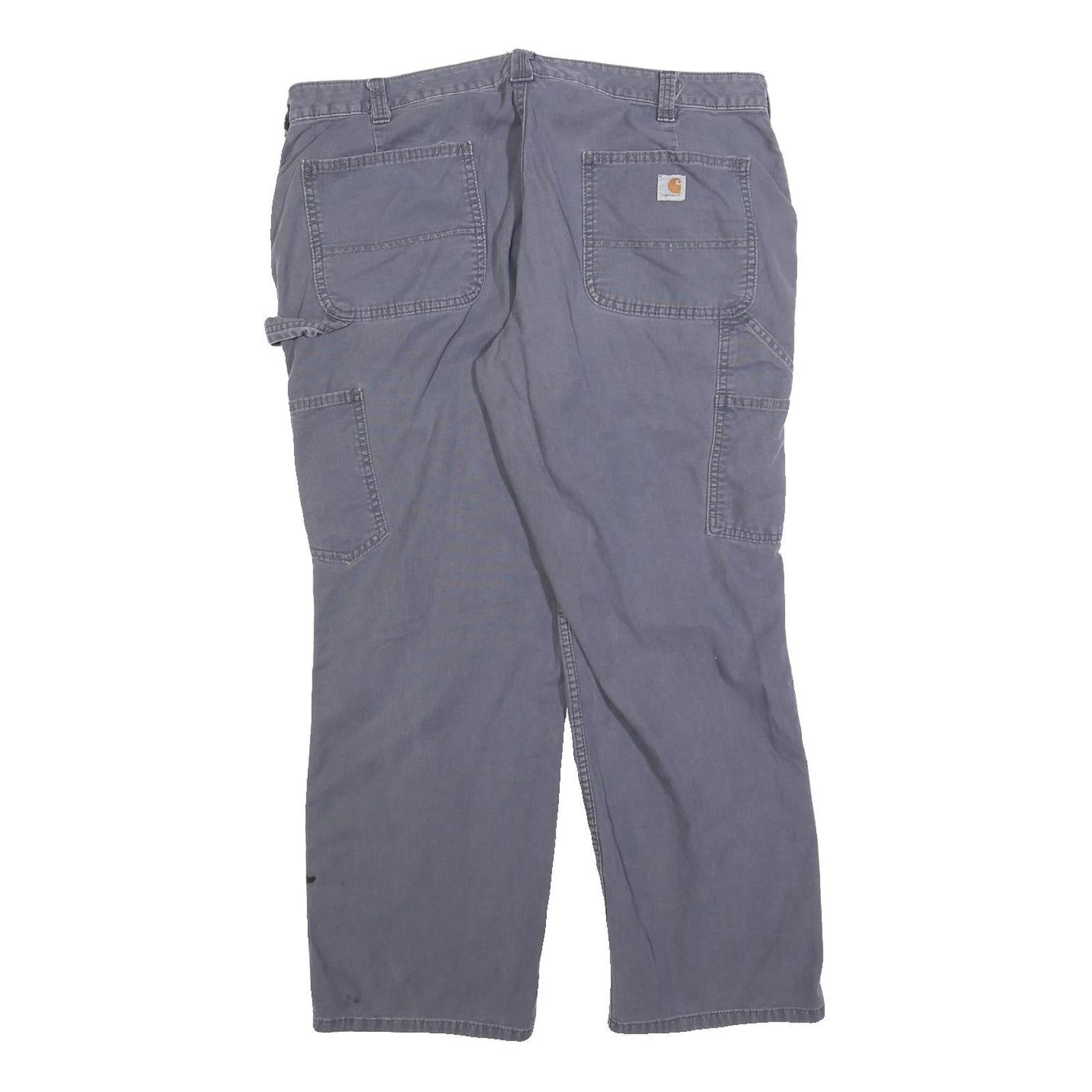 CARHARTT Womens Cotton Regular Blue Workwear Trousers W36 L28 Utility Zip