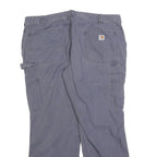 CARHARTT Womens Cotton Regular Blue Workwear Trousers W36 L28 Utility Zip