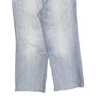 VITESSE NINE Mens Jeans Blue Relaxed Straight Denim Light W34 L26 Zip Pockets
