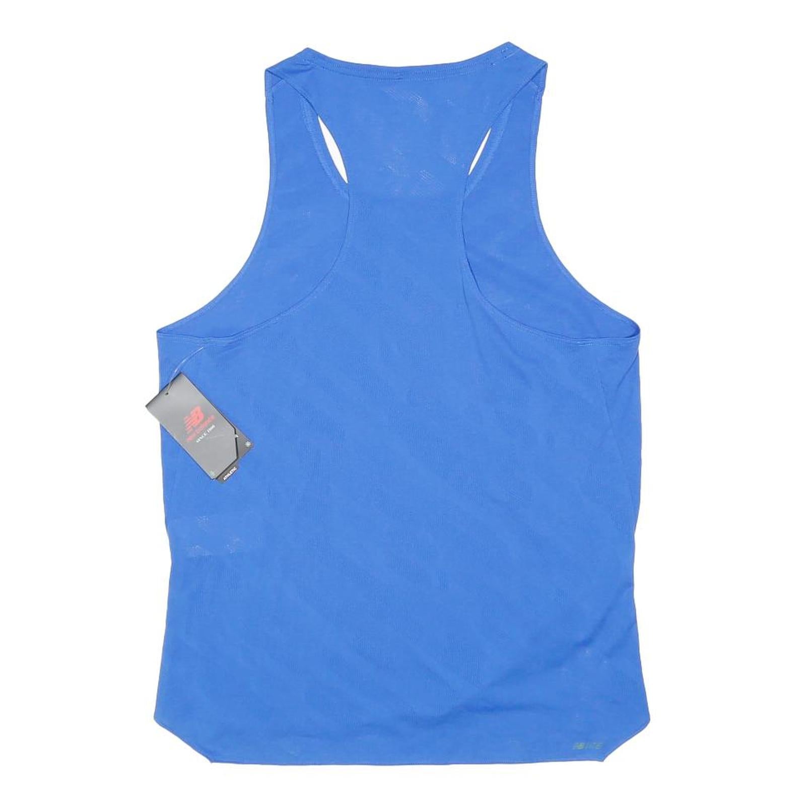 NEW BALANCE Womens Blue Sports Vest Sleeveless S Running Gym Top