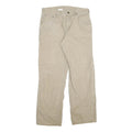 CARHARTT Mens Cotton Blend Beige Loose Straight Leg Trousers W34 L32 Workwear