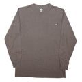 DICKIES Mens Brown Long Sleeve Crew Neck Pocket T-Shirt L Cotton Blend Casual
