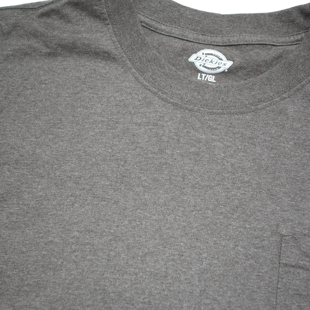 DICKIES Mens Brown Long Sleeve Crew Neck Pocket T-Shirt L Cotton Blend Casual