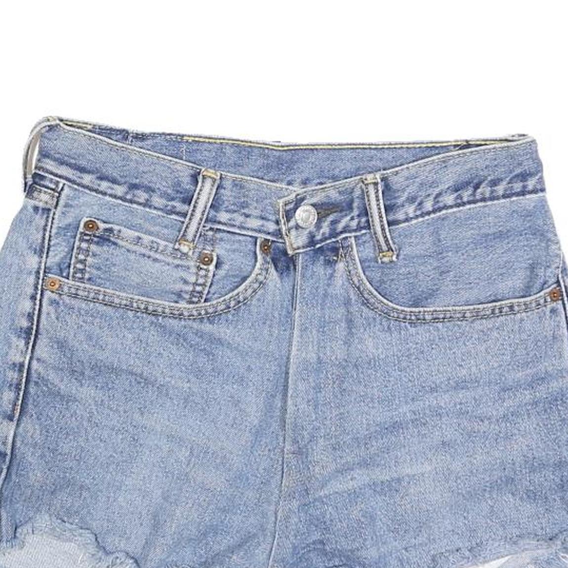 LEVI'S Womens Denim Blue Cut-Off Shorts S W28 Casual Summer Style