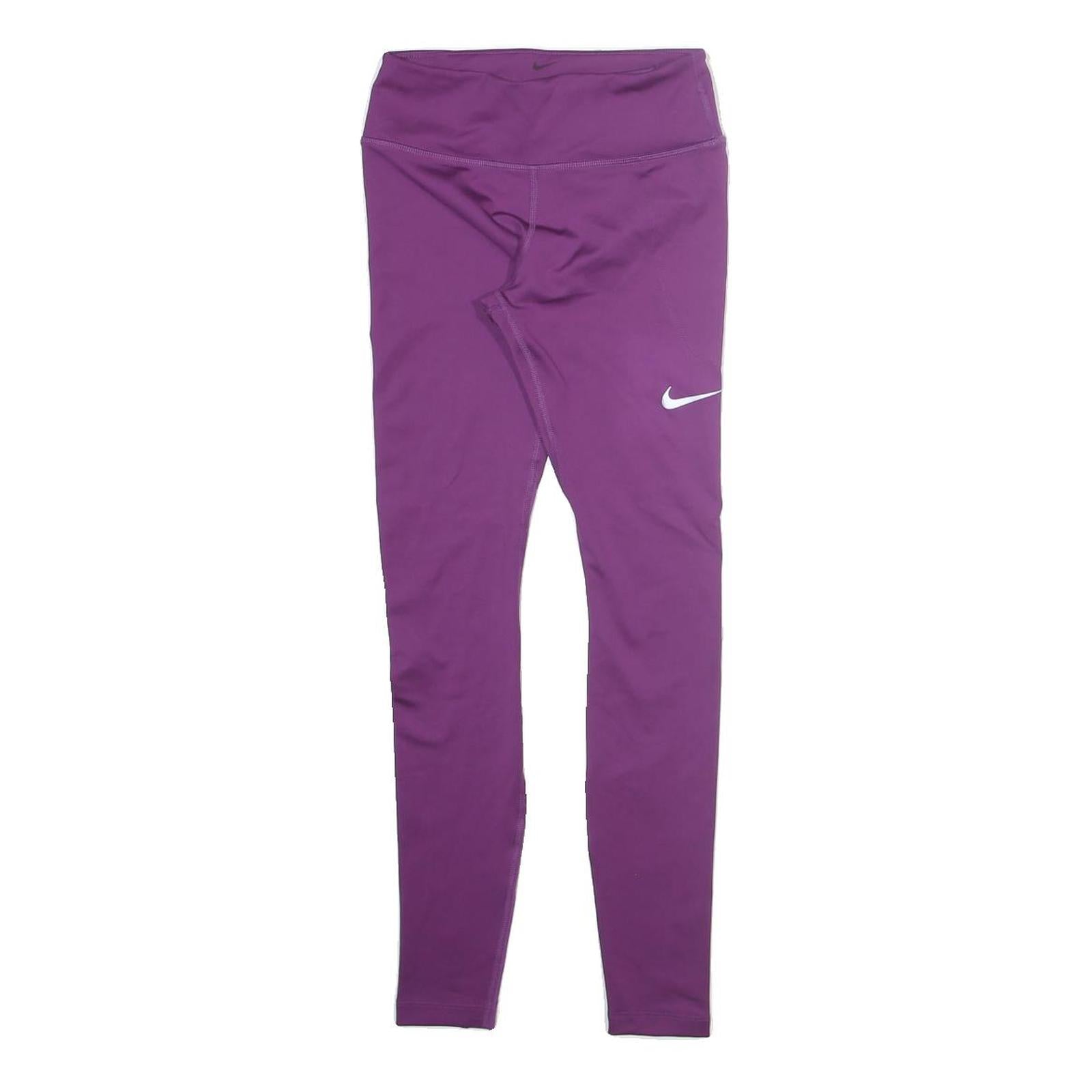 NIKE Mens Joggers Purple Slim Tapered XS W22 L27 Performance Sportswear