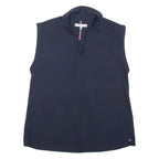 TOMMY HILFIGER Womens Blouse Blue V-Neck Sleeveless S