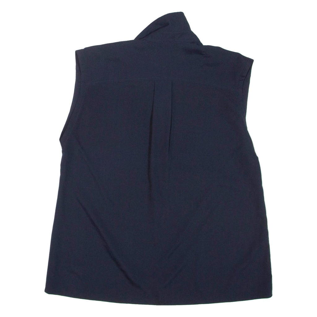 TOMMY HILFIGER Womens Blouse Blue V-Neck Sleeveless S