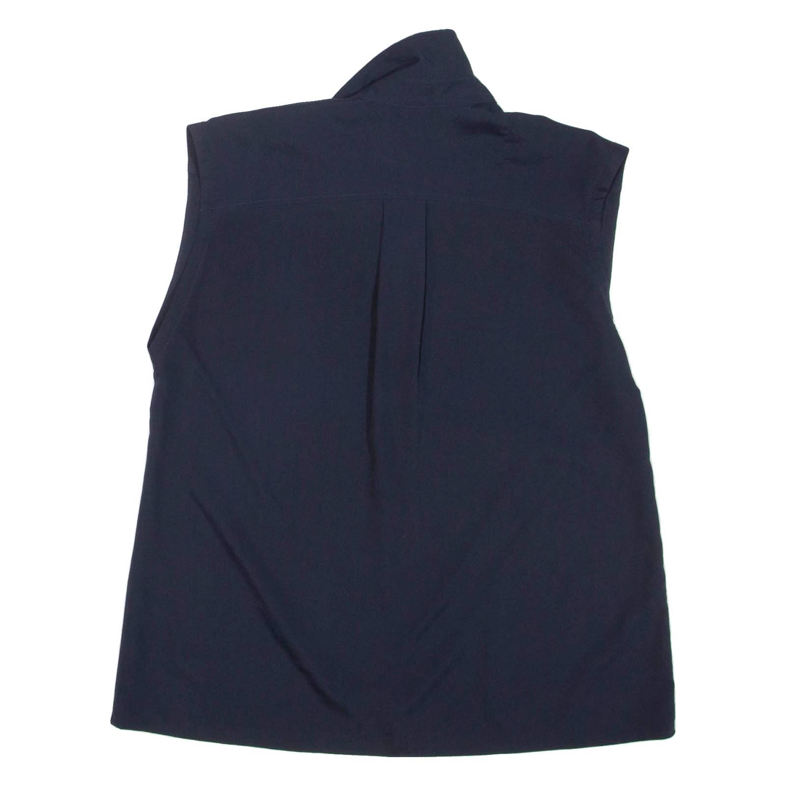 TOMMY HILFIGER Womens Blouse Blue V-Neck Sleeveless S