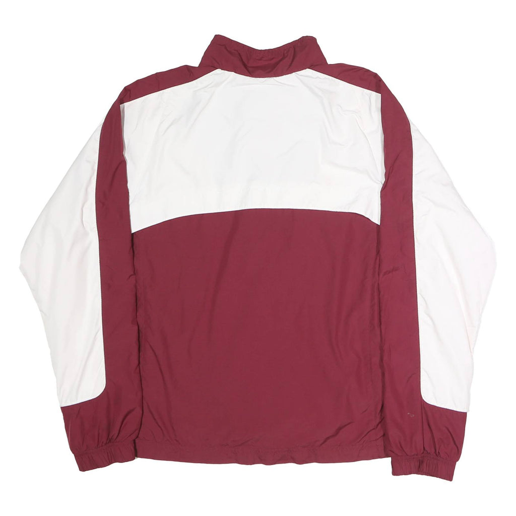 NIKE Womens Maroon & White NM State Zip Jacket XL Polyester Blend Athletic