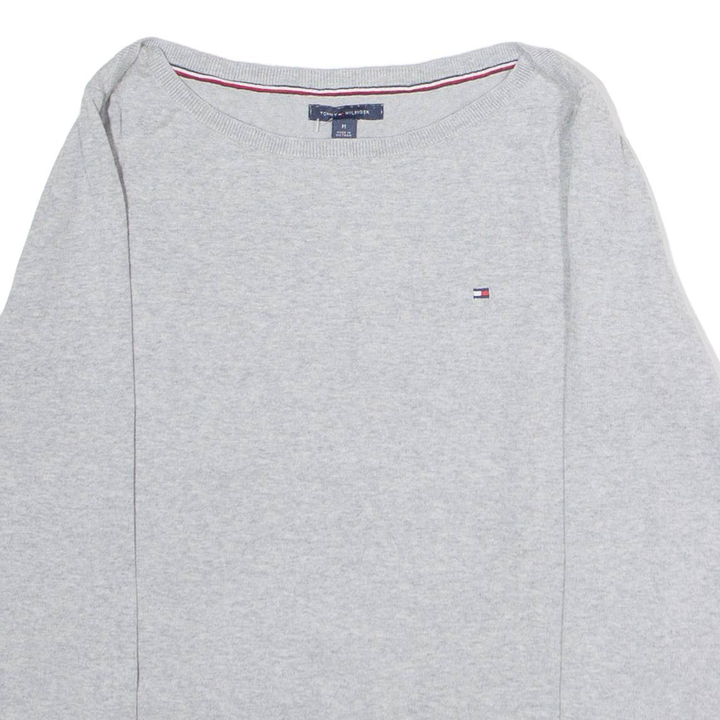TOMMY HILFIGER Womens Jumper Grey Tight Knit M