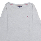 TOMMY HILFIGER Womens Jumper Grey Tight Knit M