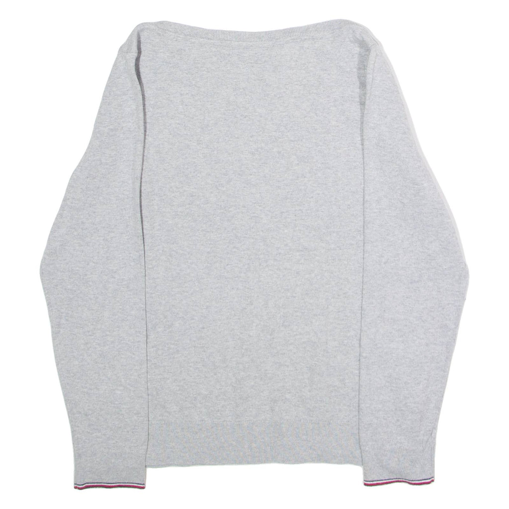 TOMMY HILFIGER Womens Jumper Grey Tight Knit M