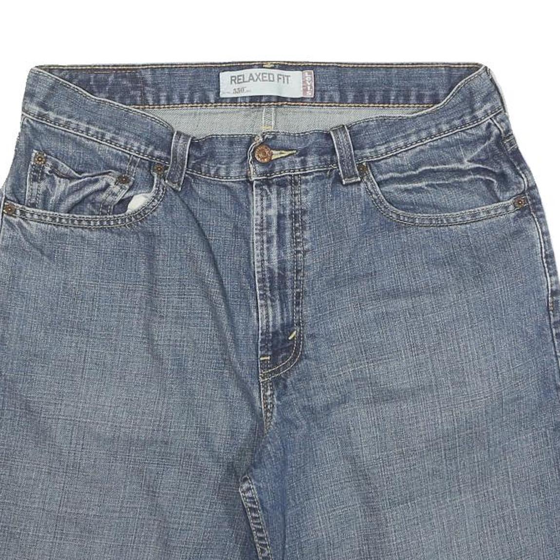 LEVI'S Mens Denim Blue Relaxed Fit Shorts XL W34 Cotton Blend Casual