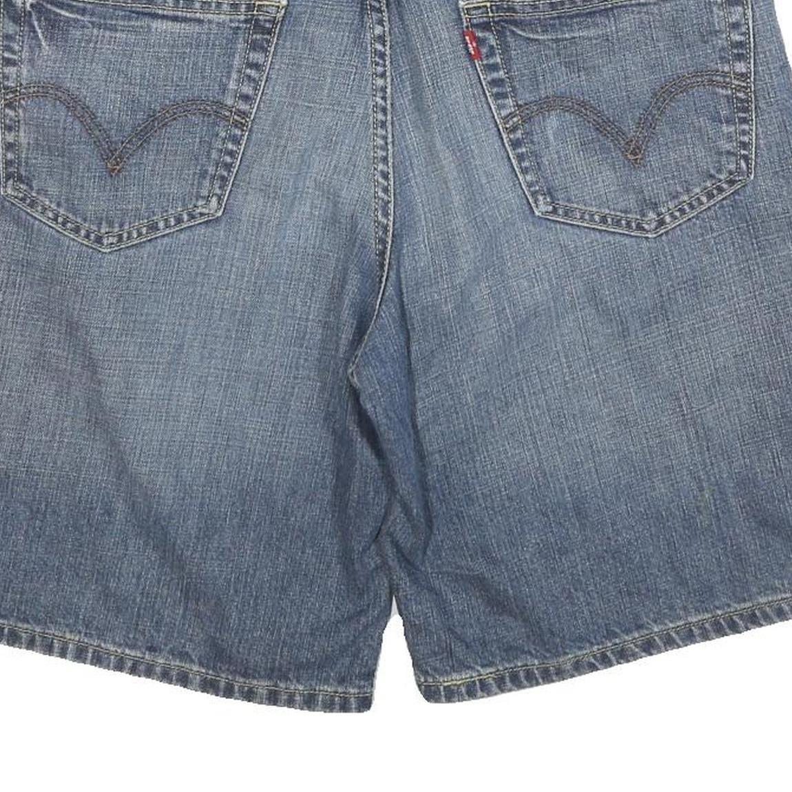 LEVI'S Mens Denim Blue Relaxed Fit Shorts XL W34 Cotton Blend Casual