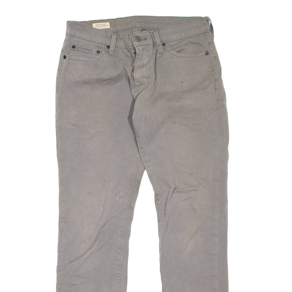 LEVI'S 511 BIG E Jeans Mens Grey Slim Straight W30 L32