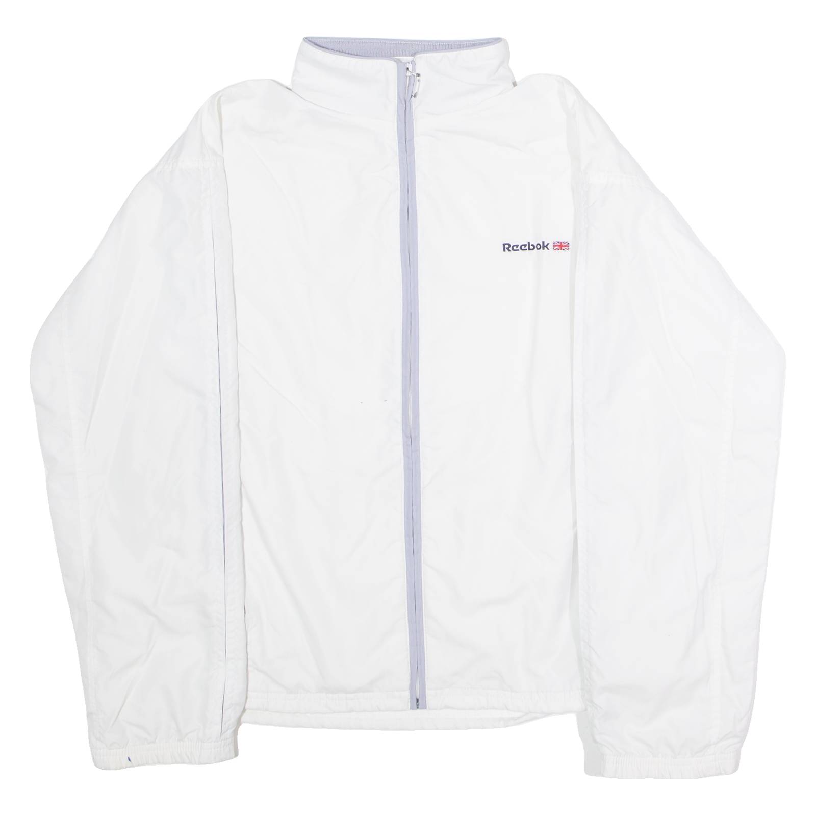 REEBOK Womens Windbreaker Jacket White UK 14