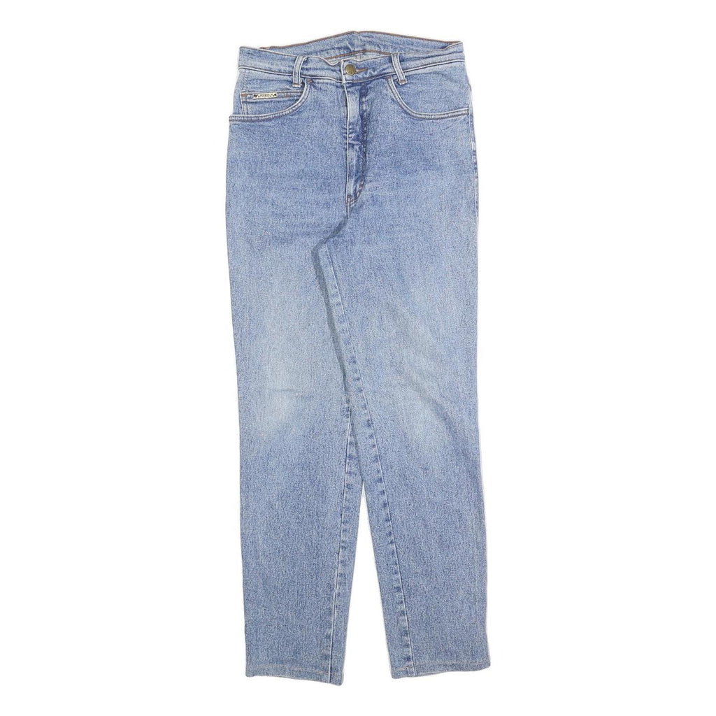 PUEBLO Womens Regular Fit Blue Denim Regular Jeans W28 L28 Classic Cotton Blend