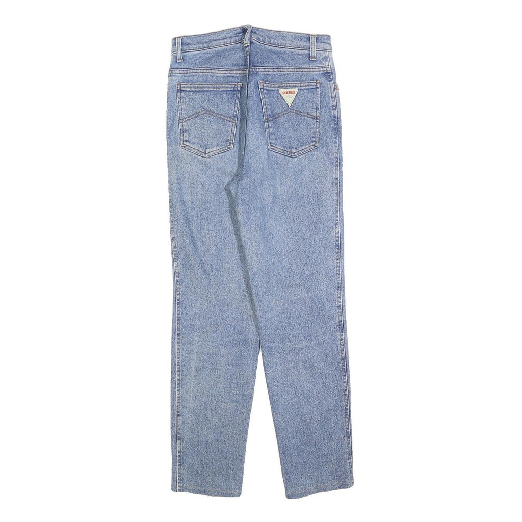 PUEBLO Womens Regular Fit Blue Denim Regular Jeans W28 L28 Classic Cotton Blend