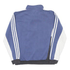 ADIDAS Mens Blue & White Logo 1/4 Zip S Sweatshirt Pullover Sportswear