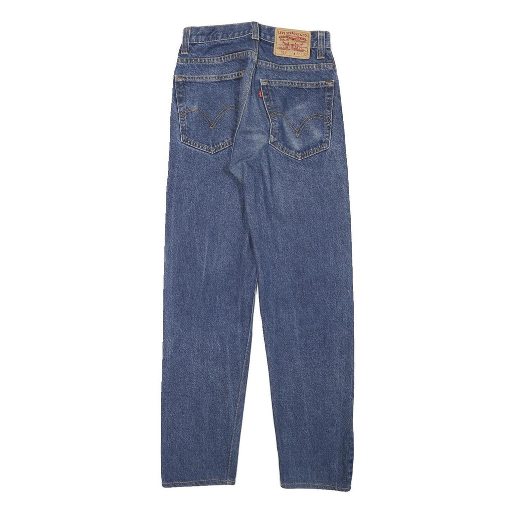 LEVI'S Mens Blue Slim Slim Straight Denim Medium W24 L28 Classic Zip Jeans