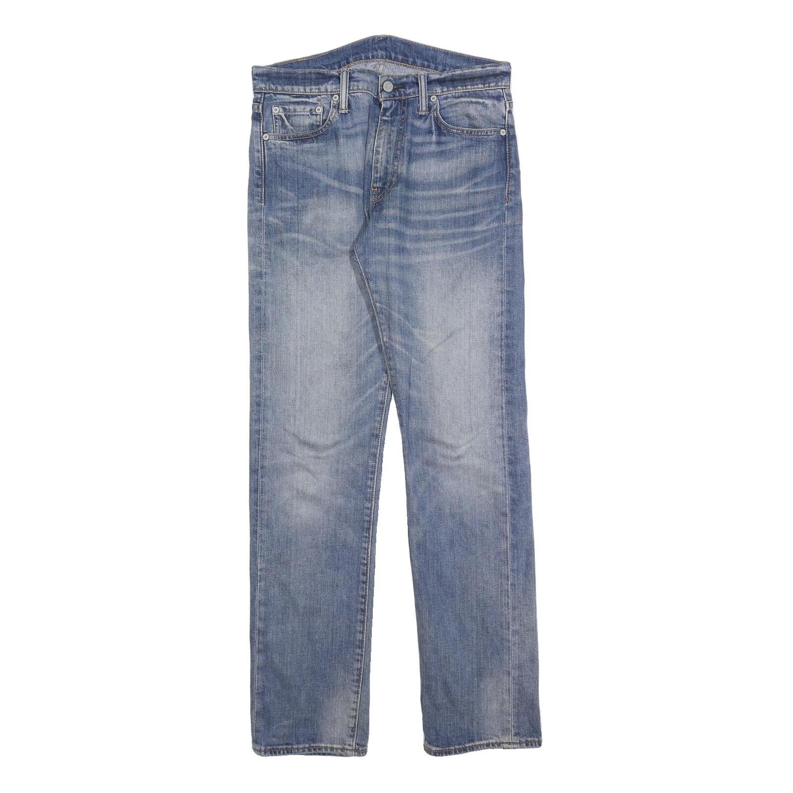 LEVI'S 513 Mens Jeans Blue Regular Straight Denim Medium W30 L32 Classic Fit Zip