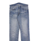 LEVI'S 513 Mens Jeans Blue Regular Straight Denim Medium W30 L32 Classic Fit Zip