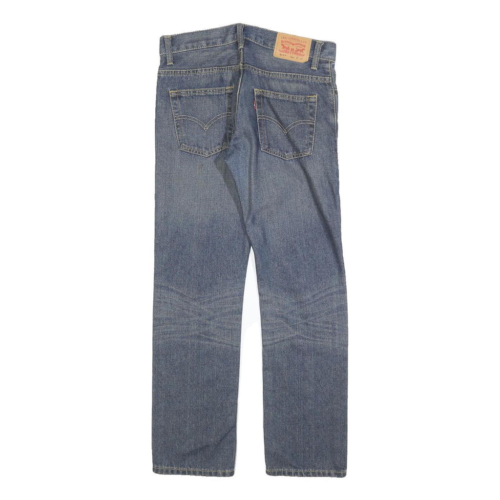 LEVI'S 511 Slim Boys Jeans Blue Denim W27 L27 Slim Fit Cotton Blend Zip