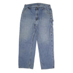 CARHARTT Mens Blue Regular Fit Straight Denim Jeans W36 L29 Durable Casual