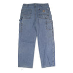CARHARTT Mens Blue Regular Fit Straight Denim Jeans W36 L29 Durable Casual