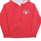 CHAMPION Womens Red University Of Nebraska Full Zip Hoodie S Cotton Blend