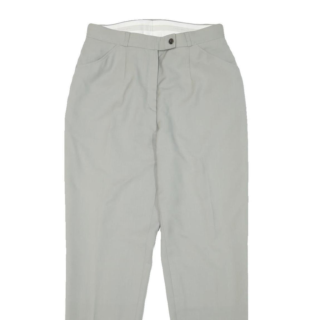 BRAX Womens Wool Relaxed Straight Trousers Light Grey W28 L30 Elegant