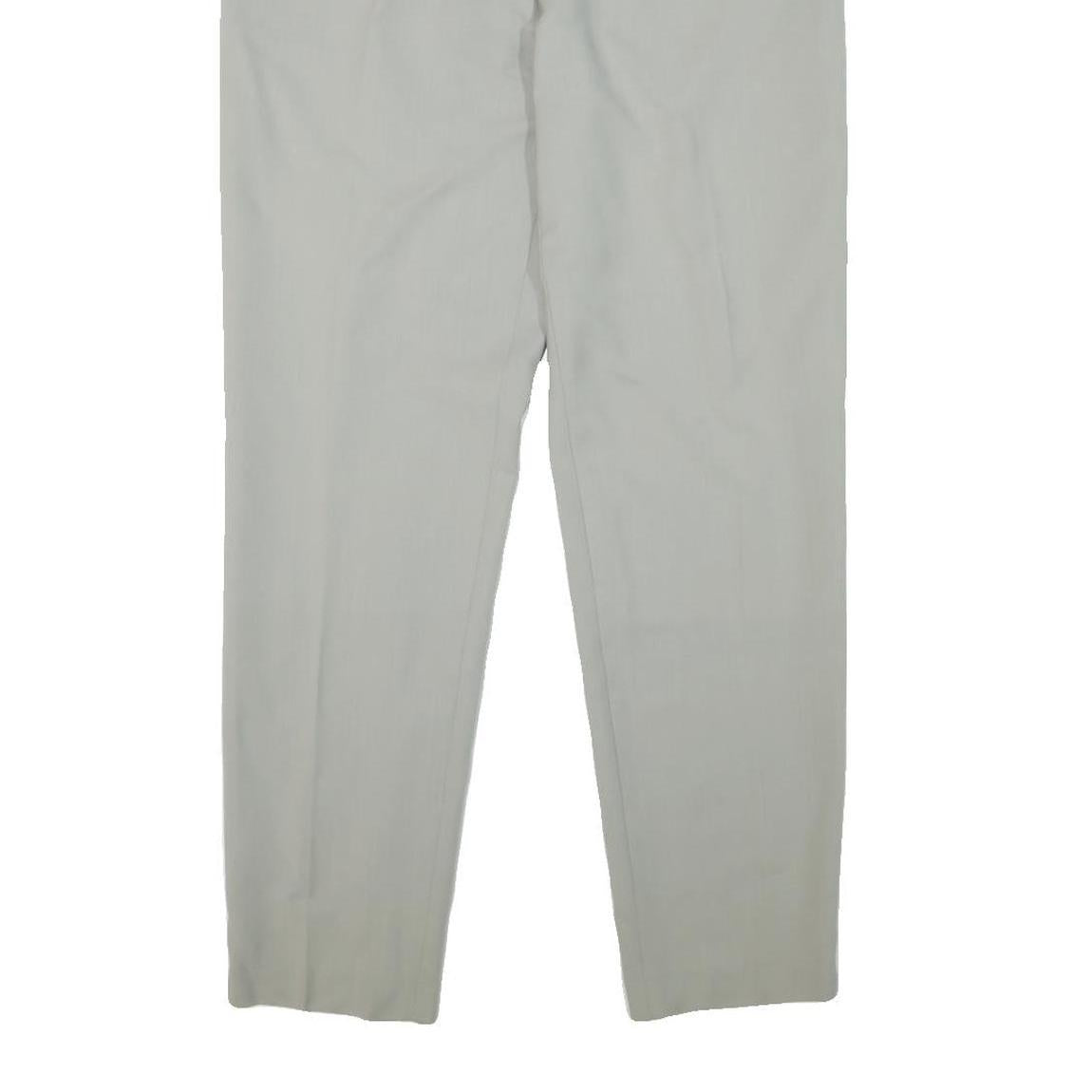 BRAX Womens Wool Relaxed Straight Trousers Light Grey W28 L30 Elegant