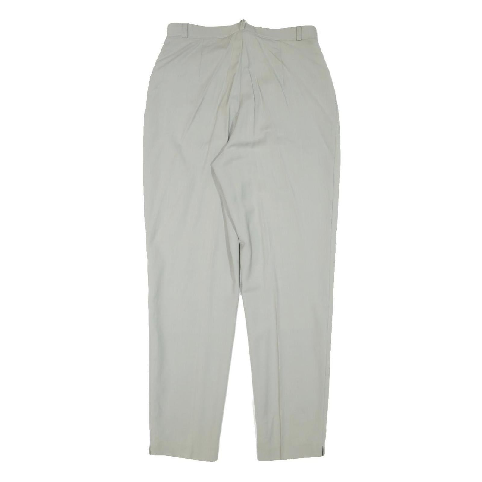 BRAX Womens Wool Relaxed Straight Trousers Light Grey W28 L30 Elegant