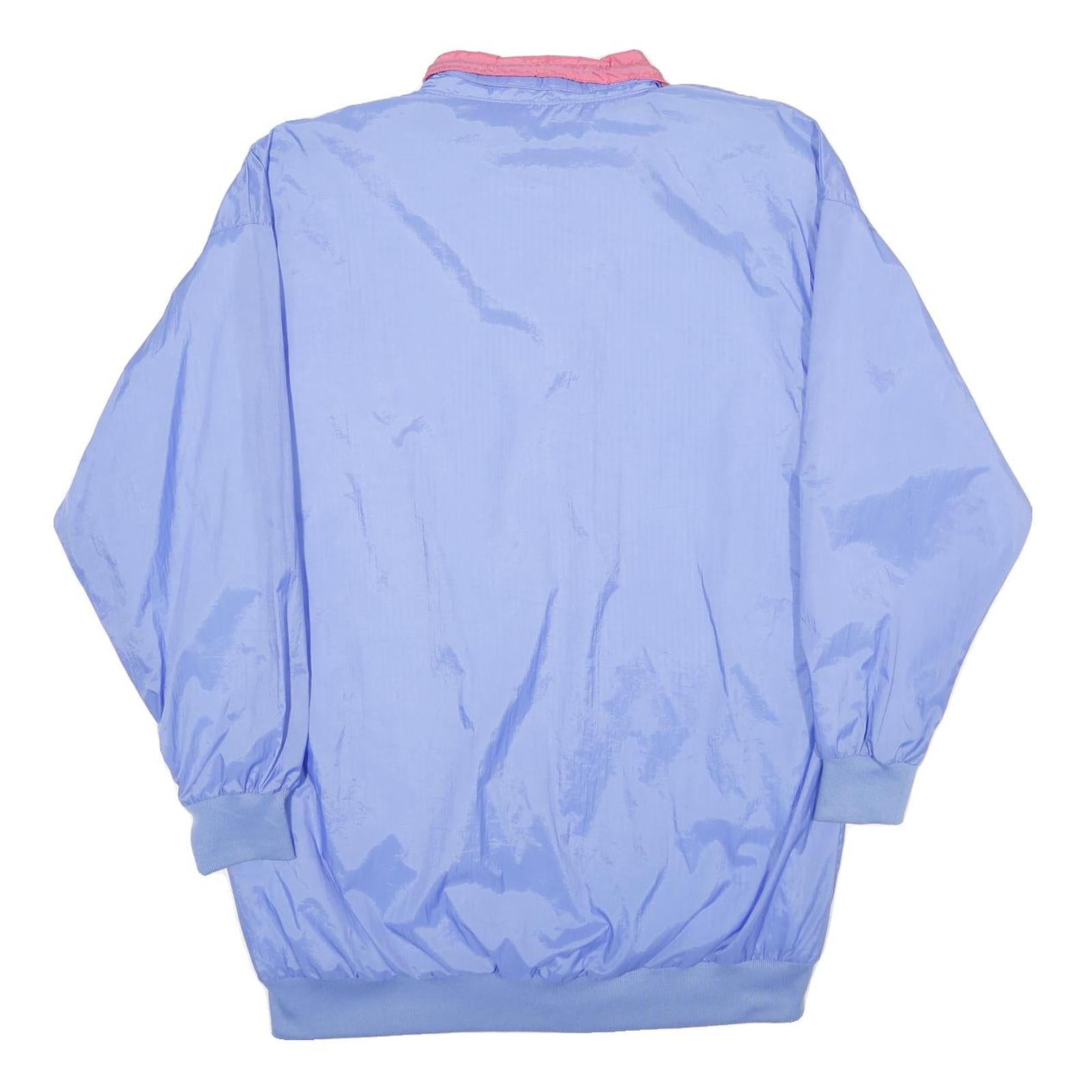 CURRENT SEEN Womens Blue Pink Nylon Button Jacket M Lightweight Colourblock