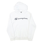 CHAMPION Mens White Hoodie S Cotton Blend Pullover Casual Sweatshirt