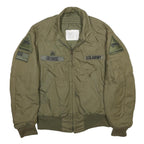 GREENBRIER INDUSTRIES INC Womens Green Nylon Military-Inspired Bomber Jacket M