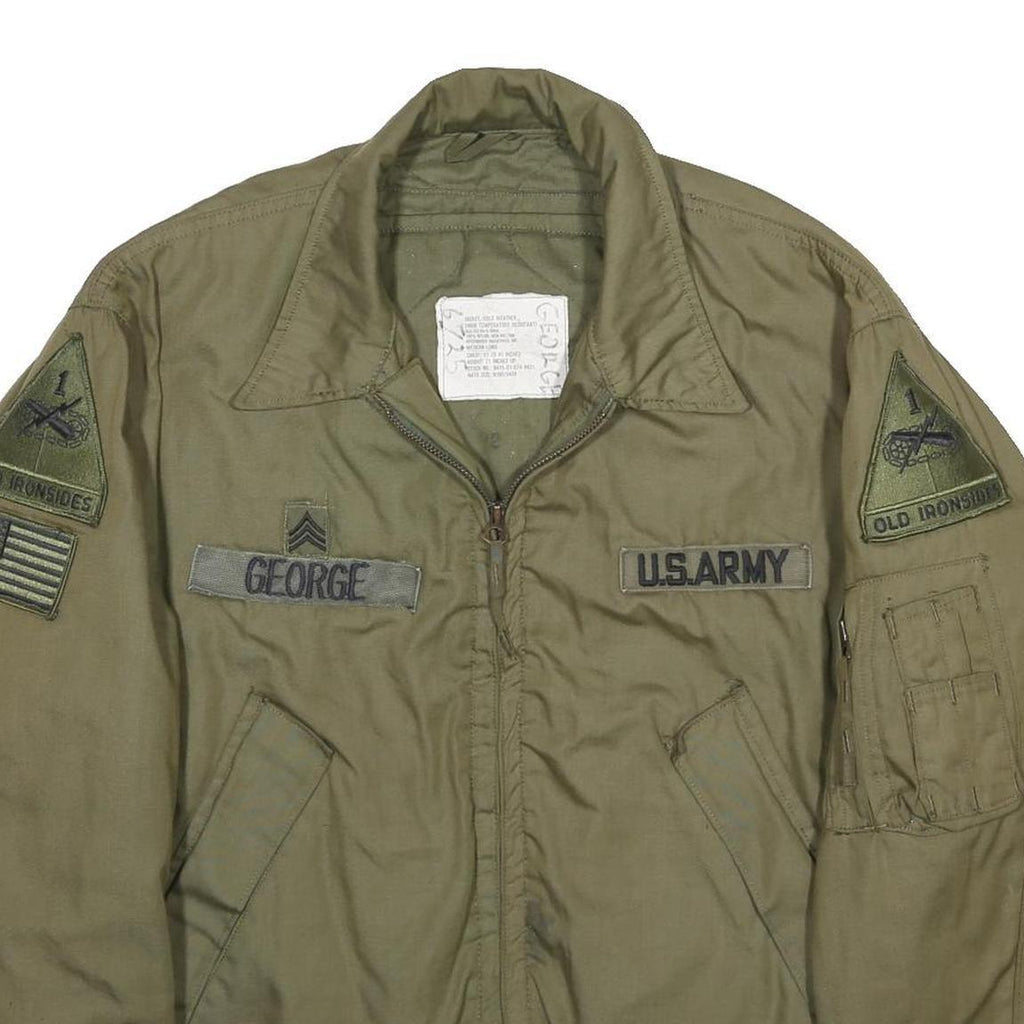 GREENBRIER INDUSTRIES INC Womens Green Nylon Military-Inspired Bomber Jacket M